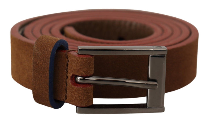 Women’s Dolce &amp; Gabbana Brown Logo Engraved Metal Waist Buckle Belt