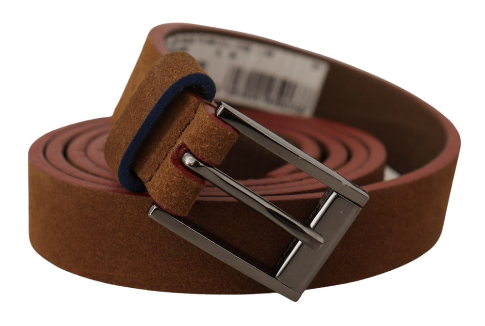 Women’s Dolce & Gabbana Brown Logo Engraved Metal Waist Buckle Belt