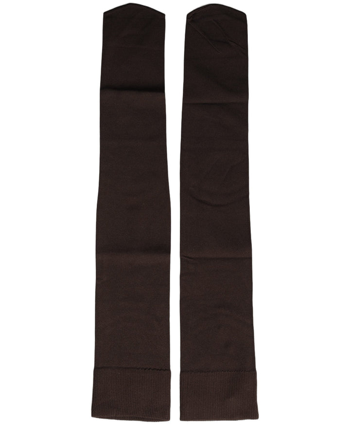 Dolce &amp; Gabbana Brown Nylon Over Calf Long Women Accessory Socks