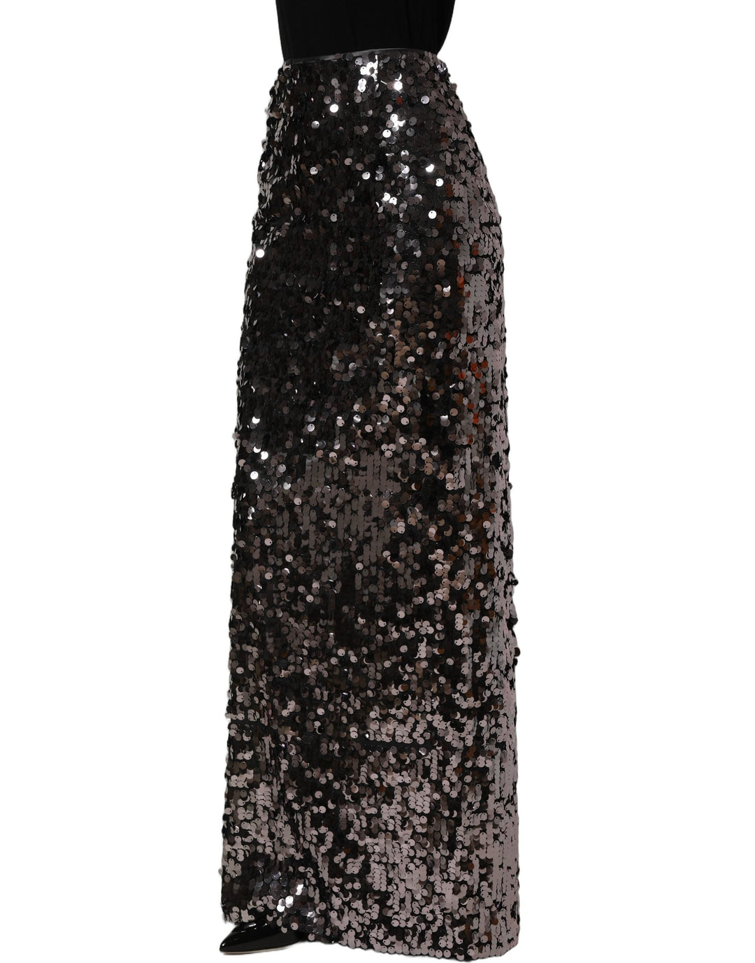 Women’s Dolce &amp; Gabbana Brown Sequinned Embellished Pencil Cut Skirt
