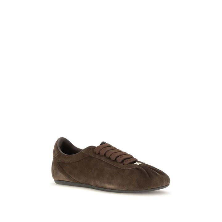 Women’s Dolce &amp; Gabbana Brown Suede Leather Low Top Sneakers