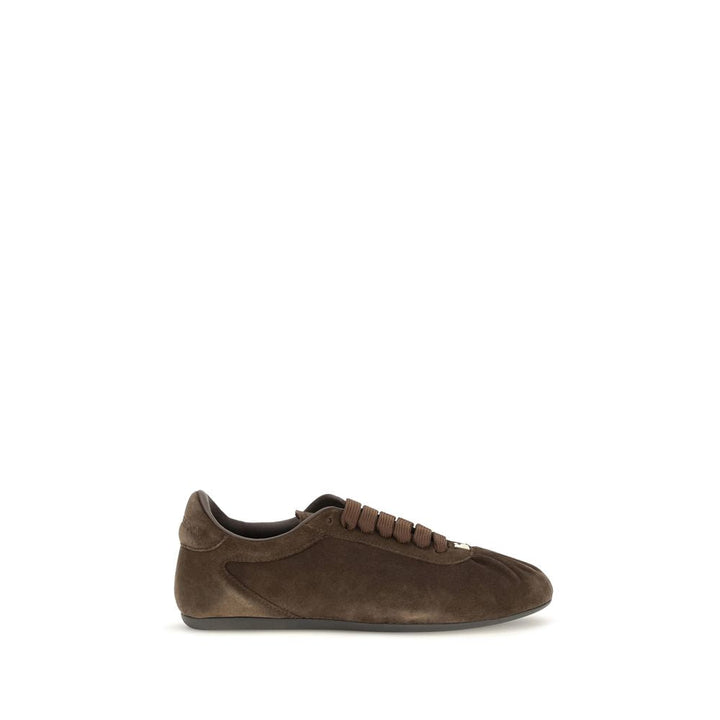 Women’s Dolce &amp; Gabbana Brown Suede Leather Low Top Sneakers