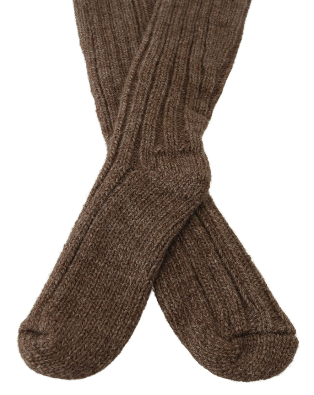 Women’s Dolce & Gabbana Brown Wool Knit Calf Long Women Socks