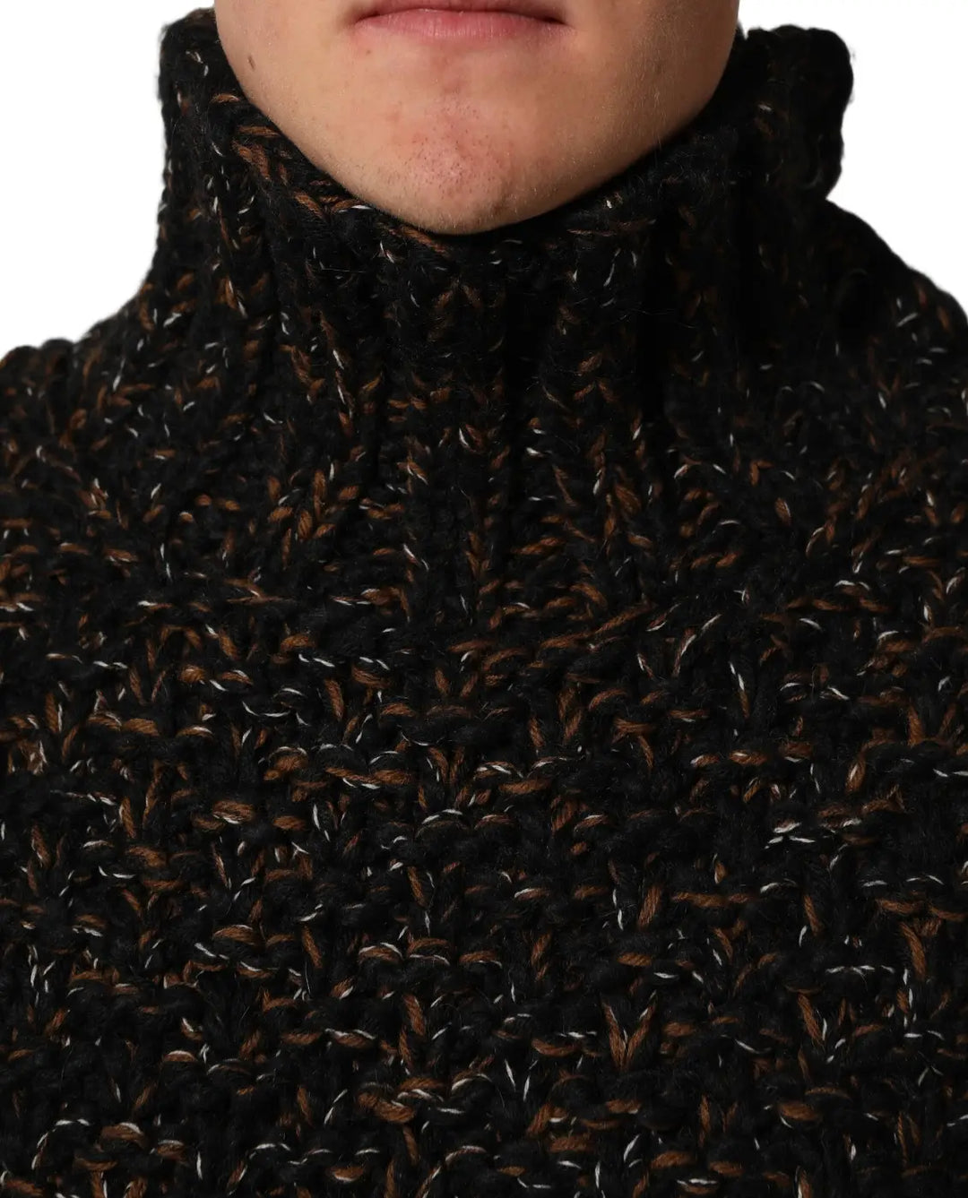 Women’s Dolce &amp; Gabbana Brown Wool Knit Turtleneck Pullover Sweater