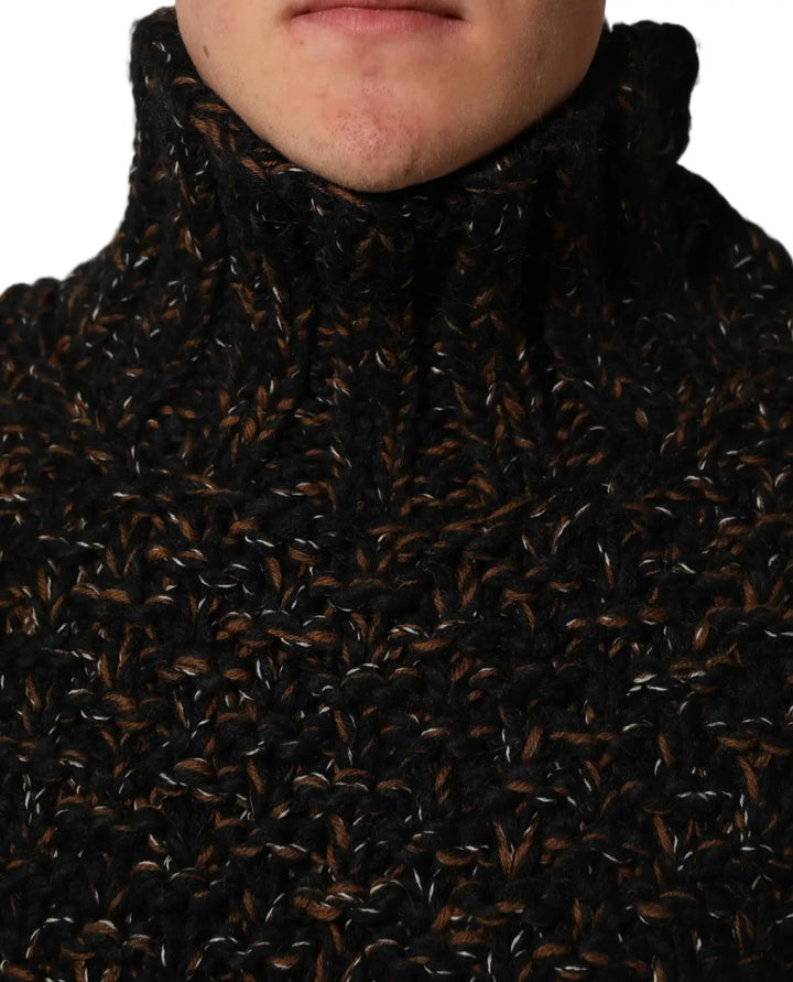 Women’s Dolce &amp; Gabbana Brown Wool Knit Turtleneck Pullover Sweater