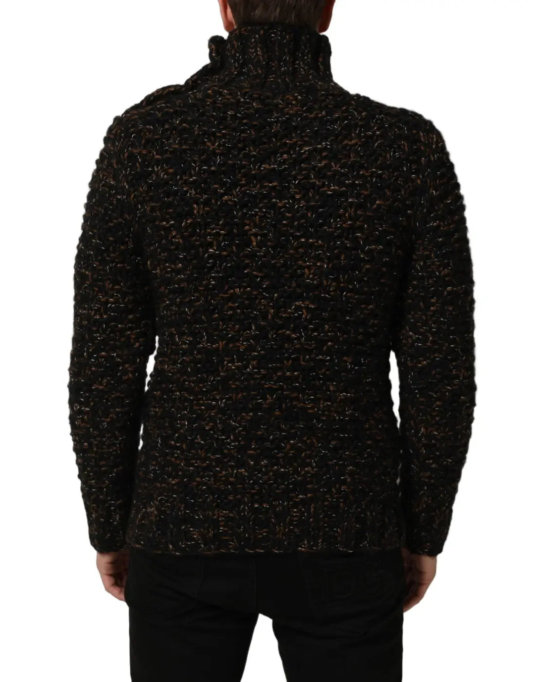 Women’s Dolce &amp; Gabbana Brown Wool Knit Turtleneck Pullover Sweater