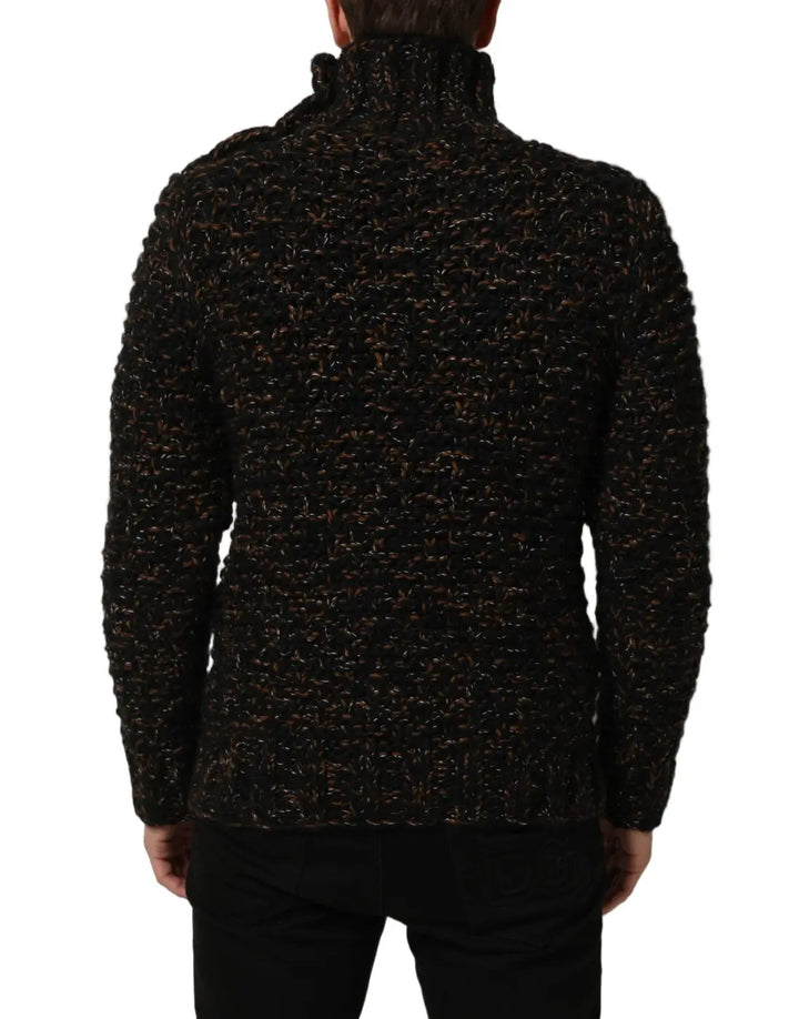 Women’s Dolce &amp; Gabbana Brown Wool Knit Turtleneck Pullover Sweater