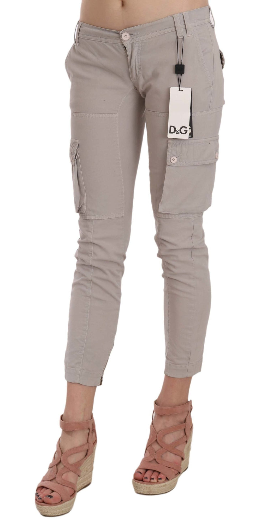 Women’s Dolce & Gabbana Casual Fitted Khaki Trousers Pants