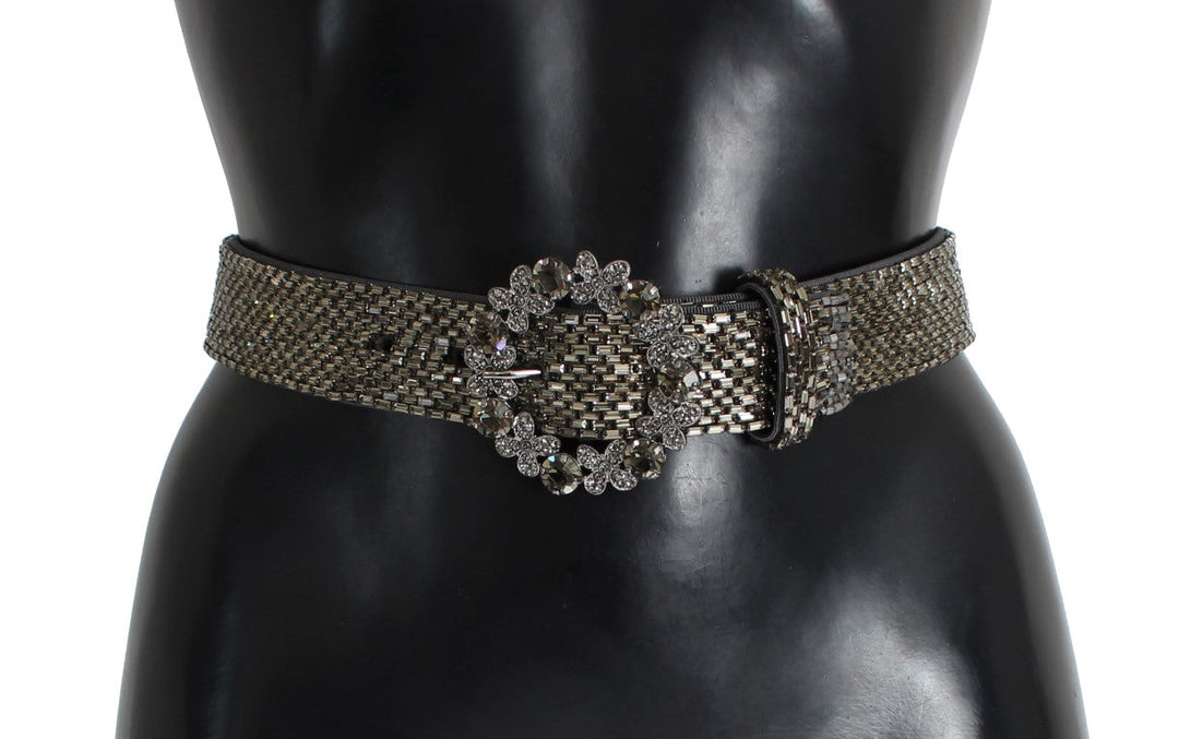 Women’s Dolce &amp; Gabbana Crystal Buckle Sequined Waist Belt