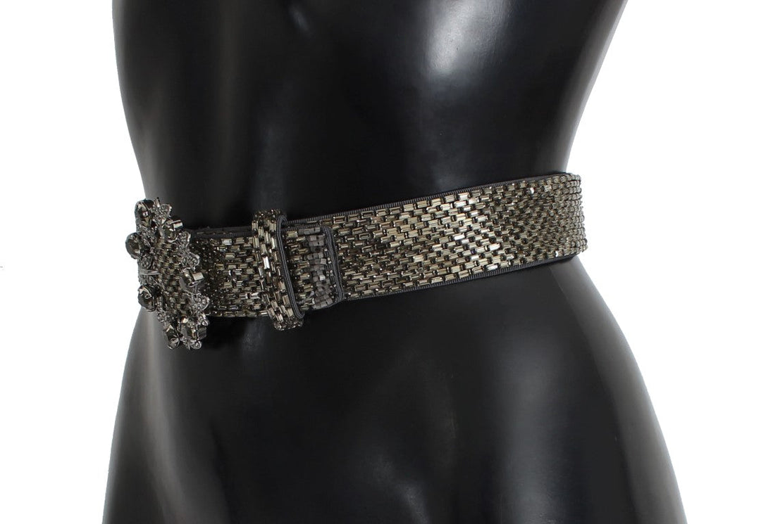 Women’s Dolce &amp; Gabbana Crystal Buckle Sequined Waist Belt