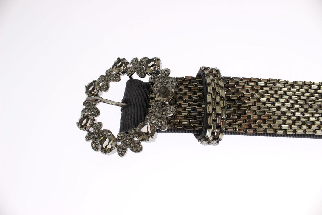 Women’s Dolce &amp; Gabbana Crystal Buckle Sequined Waist Belt