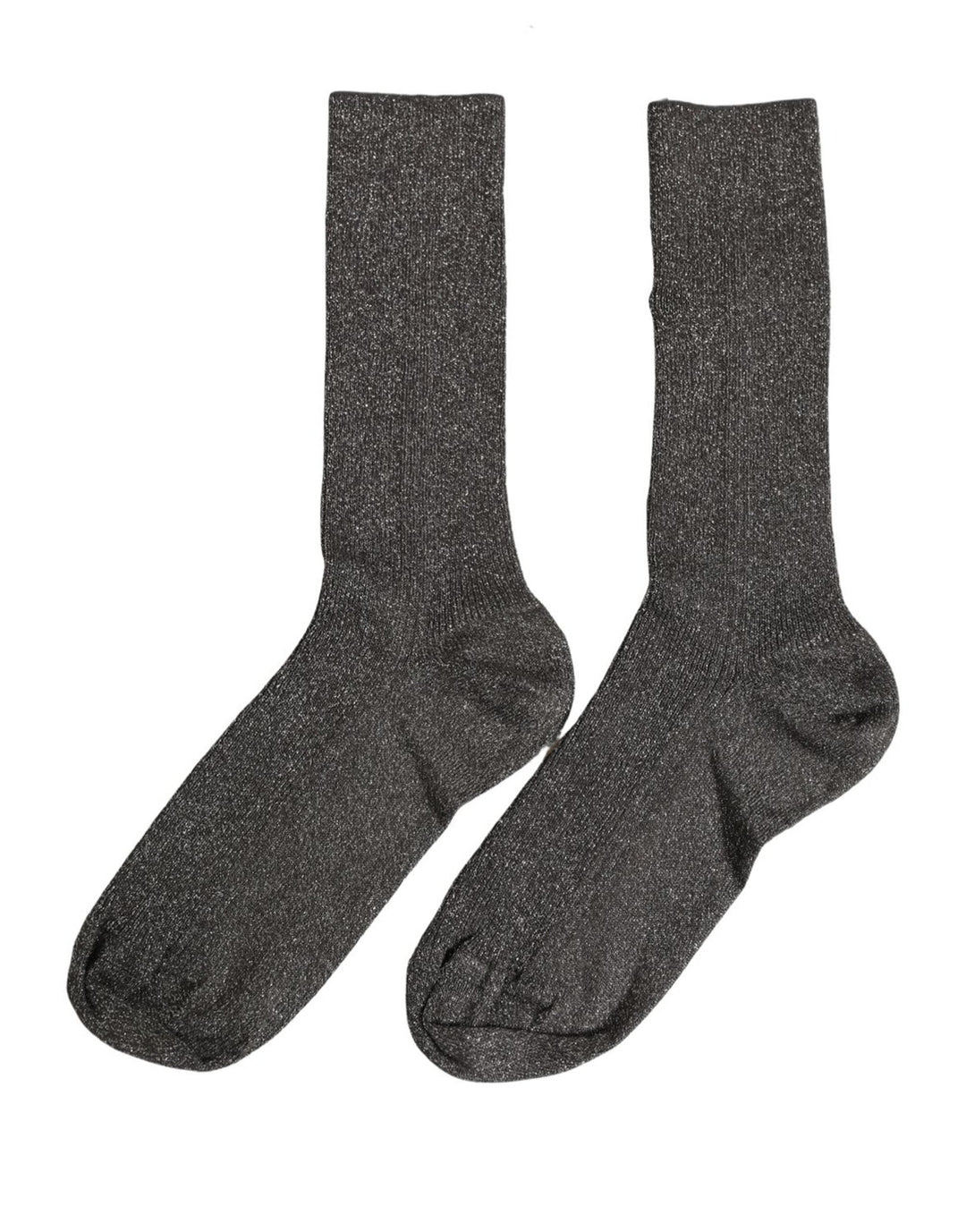 Women’s Dolce &amp; Gabbana Dark Gray Viscose Logo Mid Calf Accessory Socks