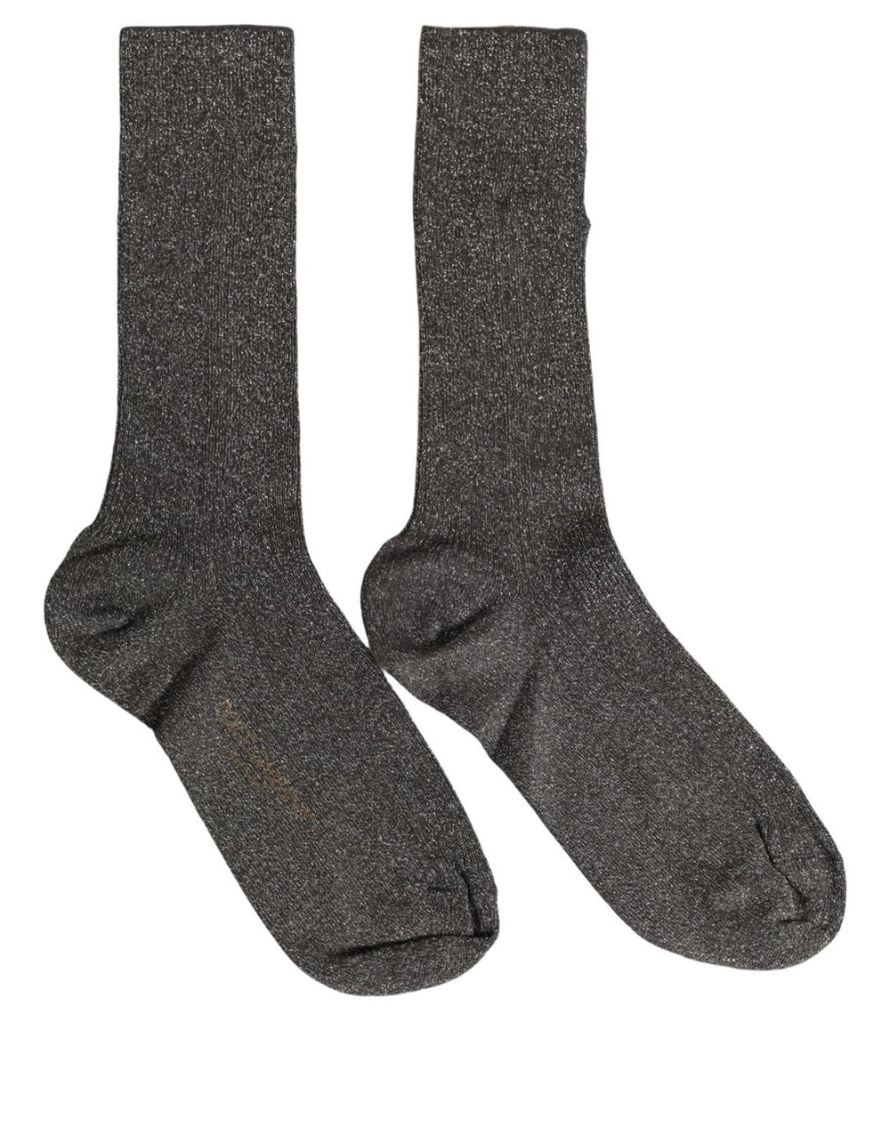 Women’s Dolce & Gabbana Dark Gray Viscose Logo Mid Calf Accessory Socks