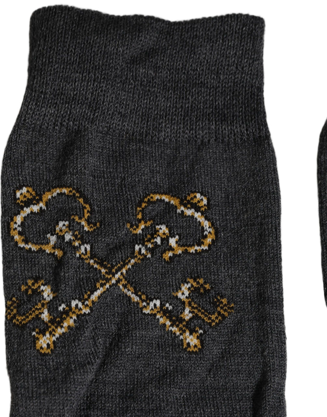 Women’s Dolce &amp; Gabbana Dark Gray Wool Over the Calf Knee High Accessory Socks