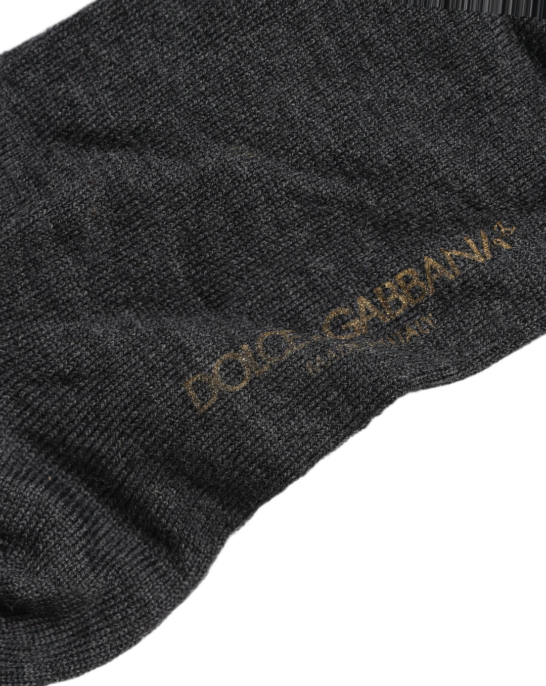 Women’s Dolce &amp; Gabbana Dark Gray Wool Over the Calf Knee High Accessory Socks