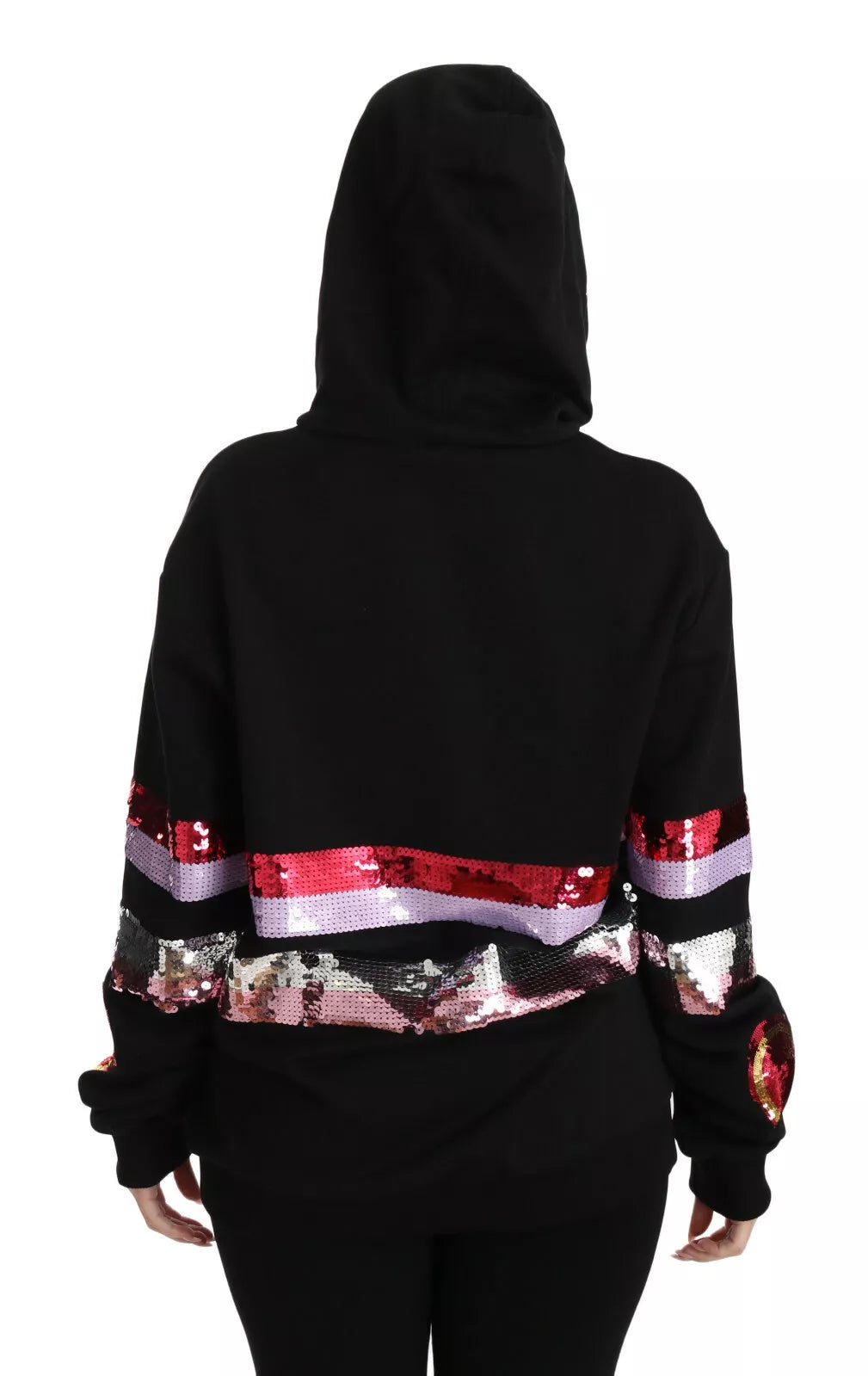 Women’s Dolce &amp; Gabbana Dg Sequined Hooded Pullover Sweater