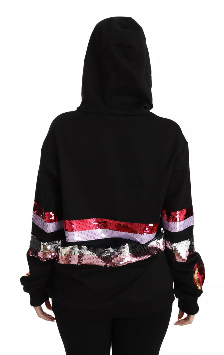 Women’s Dolce &amp; Gabbana Dg Sequined Hooded Pullover Sweater