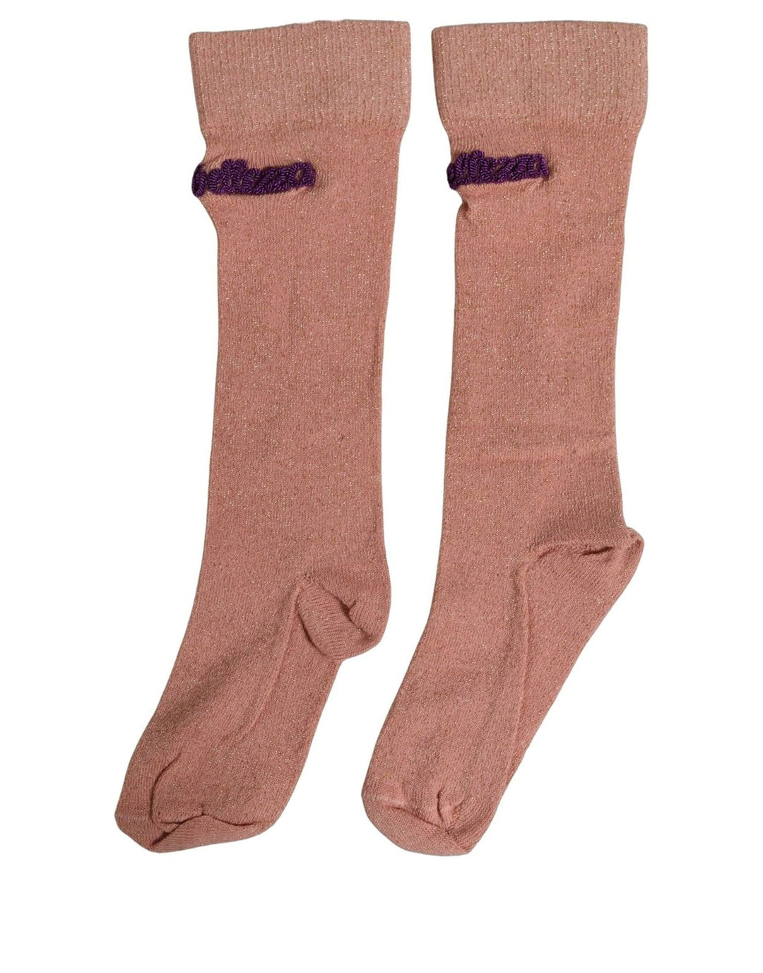 Women’s Dolce & Gabbana Dusty Pink Embroidered Mid Calf Accessory Socks