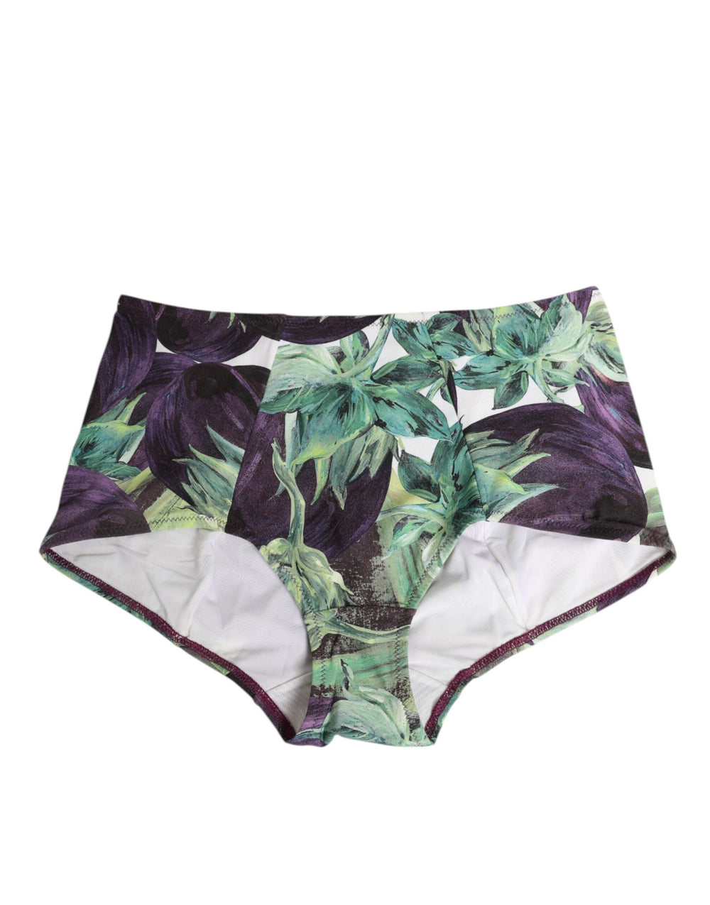 Women’s Dolce & Gabbana Eggplant Print High-waist Briefs Underwear