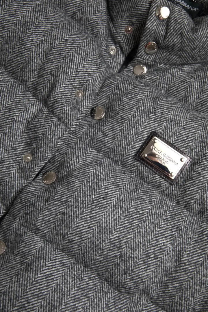 Women’s Dolce &amp; Gabbana Elegant Chevron Knit Wool Blend Vest Jacket
