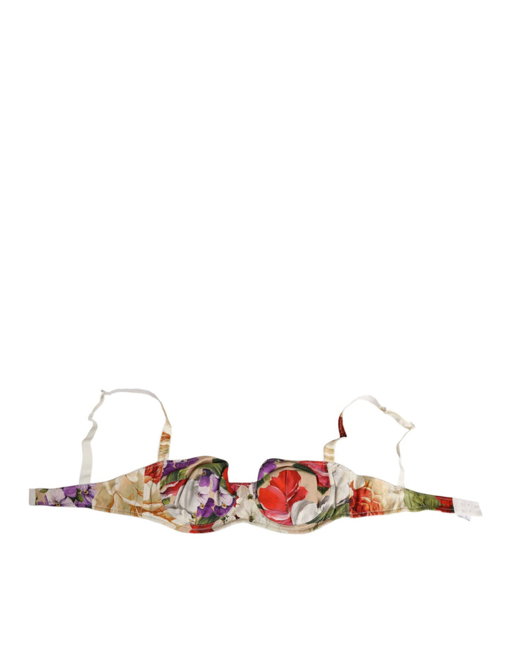 Women’s Dolce &amp; Gabbana Floral Print Semi Padded Balconette Bra Underwear