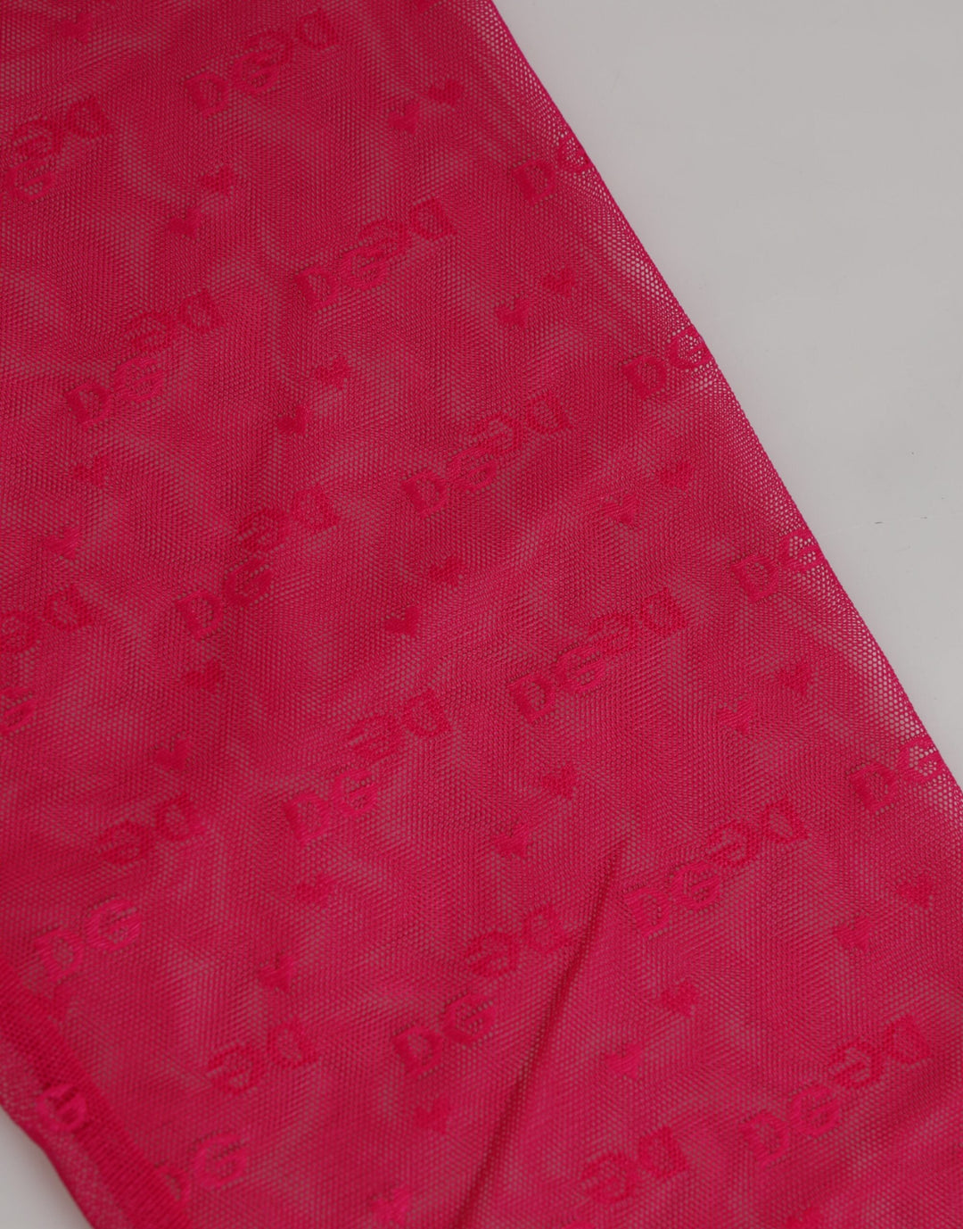 Women’s Dolce &amp; Gabbana Fuchsia Logo Lace Tight Midi Trousers Underwear