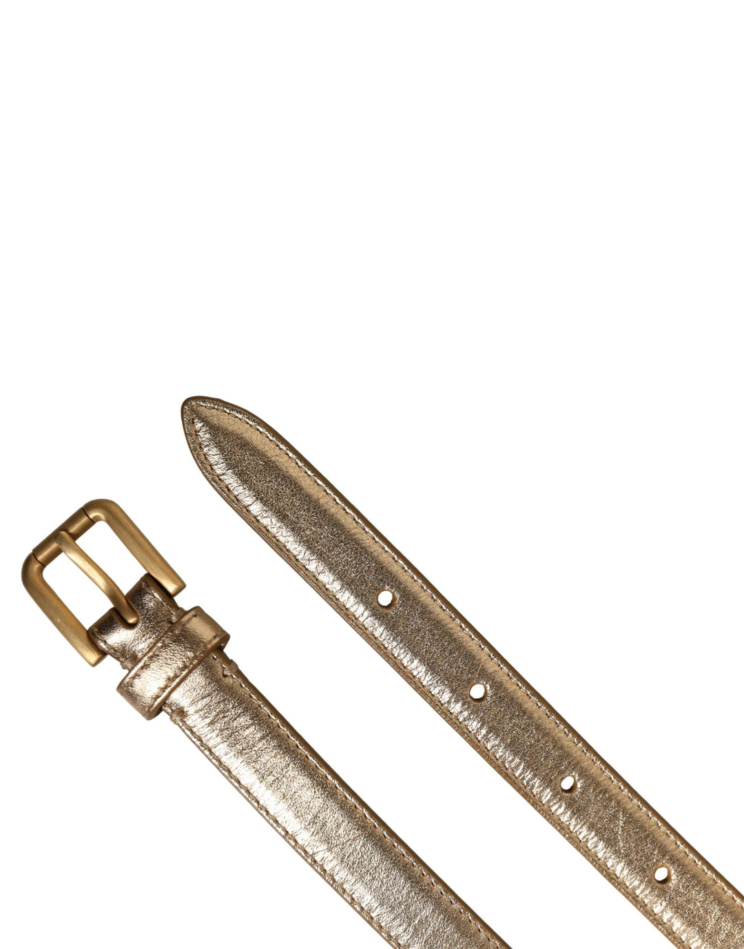 Women’s Dolce &amp; Gabbana Gold Brass Chain Coin Embellished Metal Buckle Belt