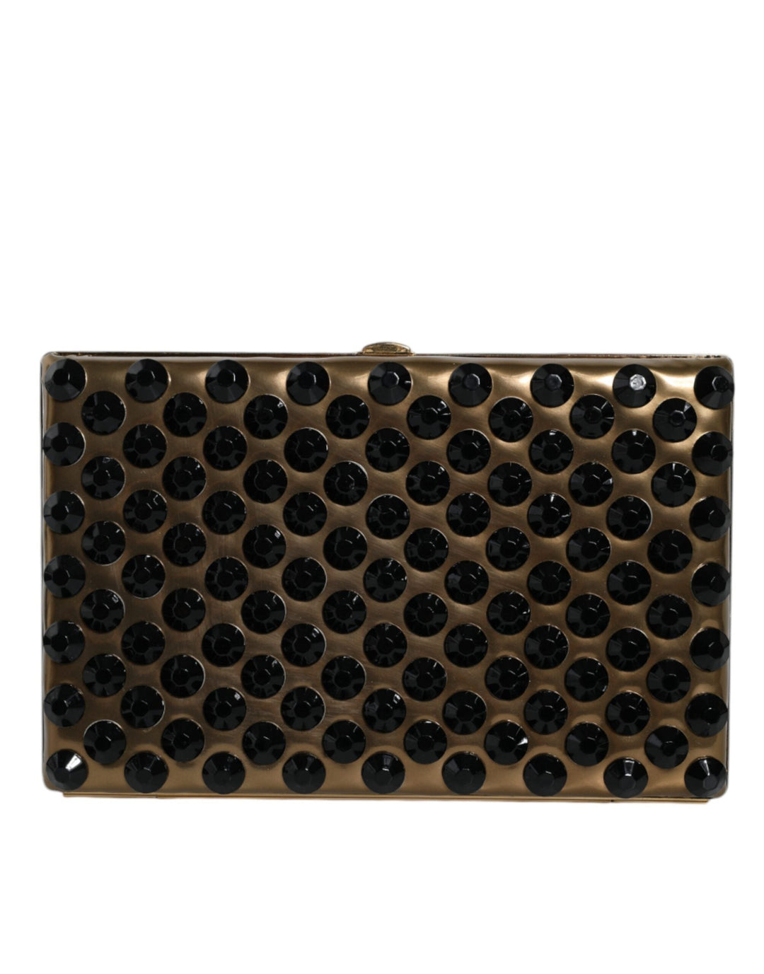Women’s Dolce &amp; Gabbana Gold Crystal Bifold Clutch Evening Party Women Purse Bag