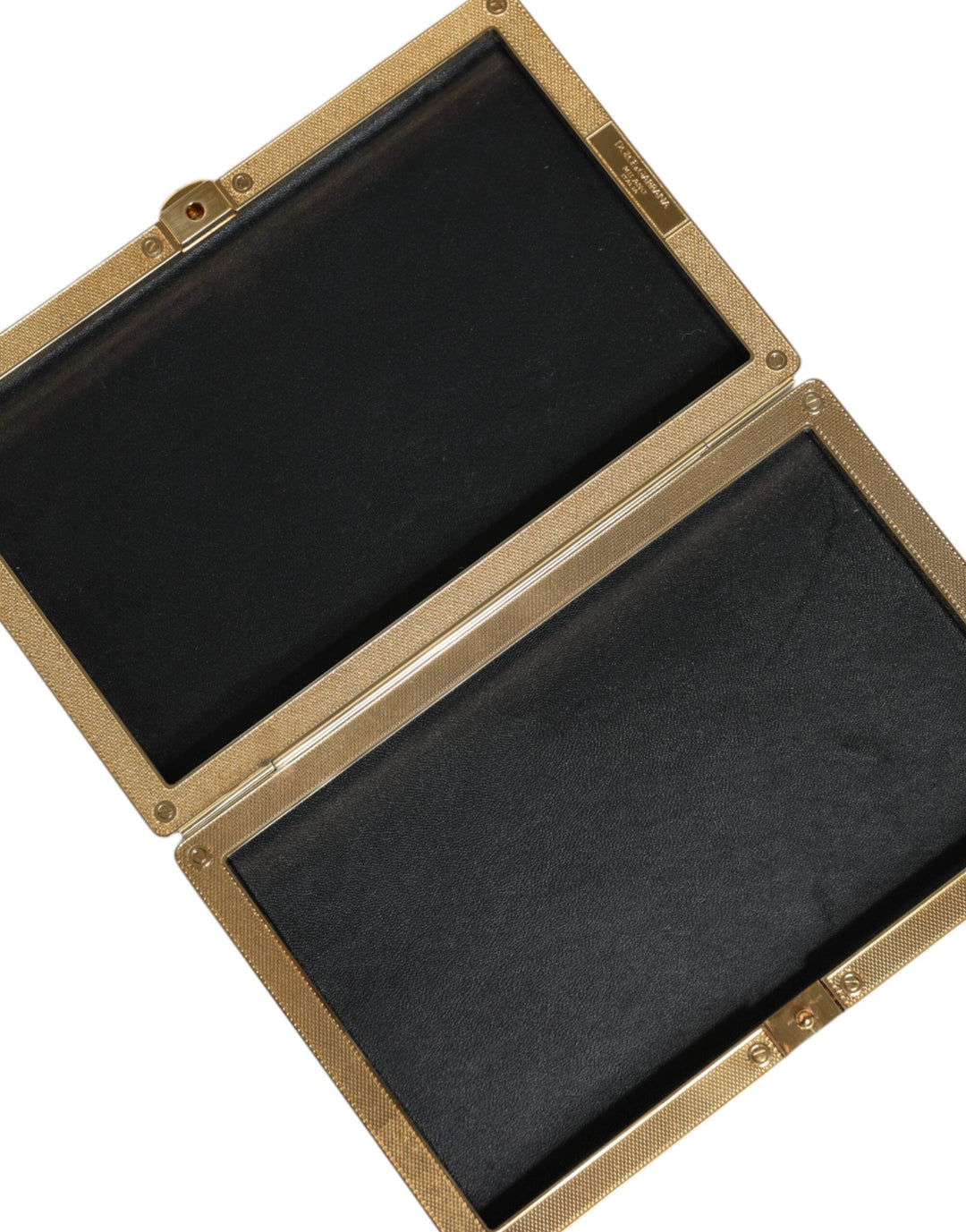 Women’s Dolce &amp; Gabbana Gold Crystal Bifold Clutch Evening Party Women Purse Bag