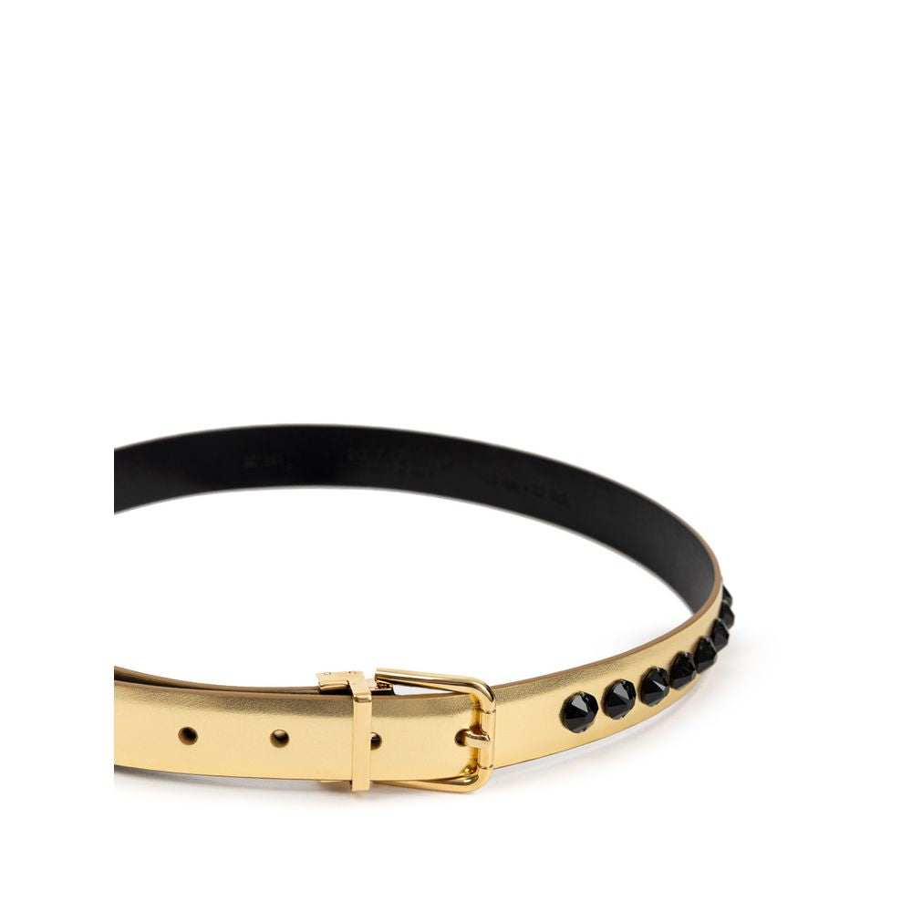 Women’s Dolce & Gabbana Gold Leather Regular Belt