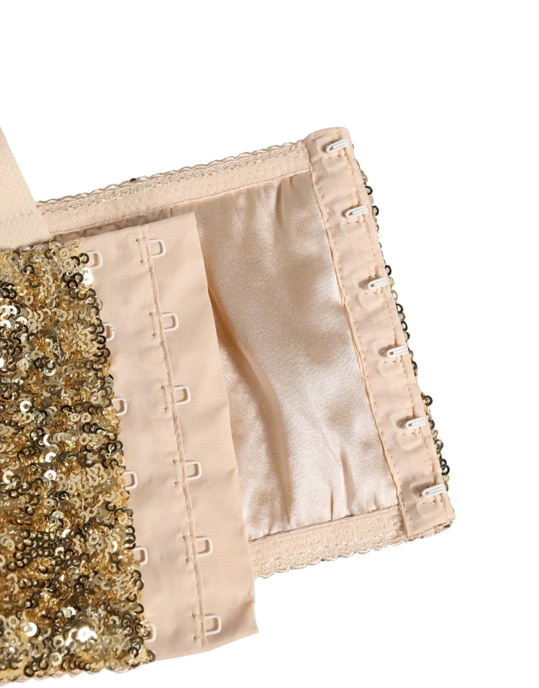 Women’s Dolce &amp; Gabbana Gold Sequined Semi-pad Underwire Bra Underwear