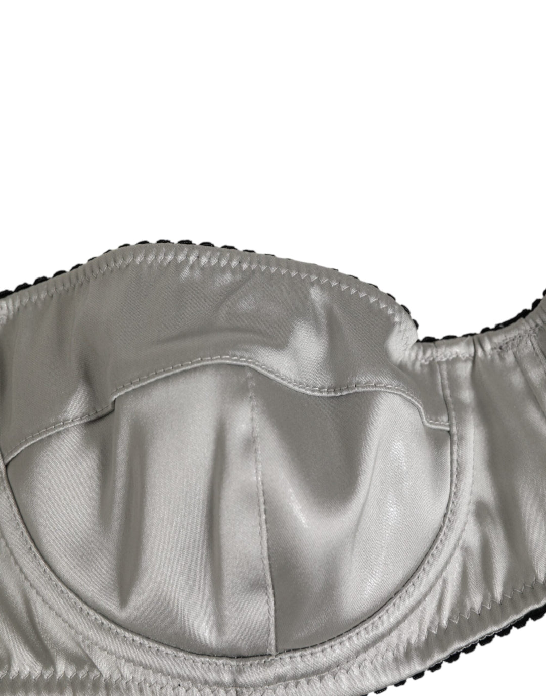 Women’s Dolce &amp; Gabbana Gray Acetate Stretch Balconcino Bra Underwear