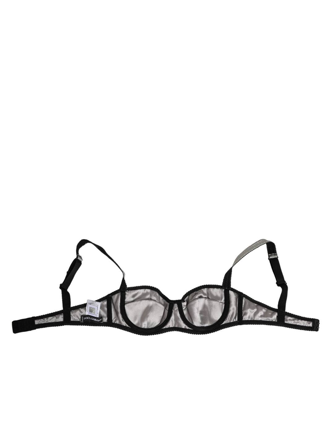 Women’s Dolce &amp; Gabbana Gray Acetate Stretch Balconcino Bra Underwear