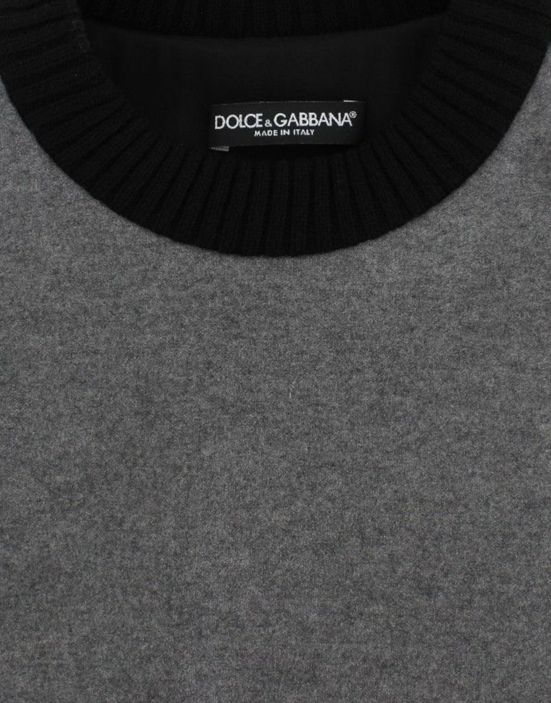 Women’s Dolce &amp; Gabbana Gray Black Lace Wool Cashmere Sweater