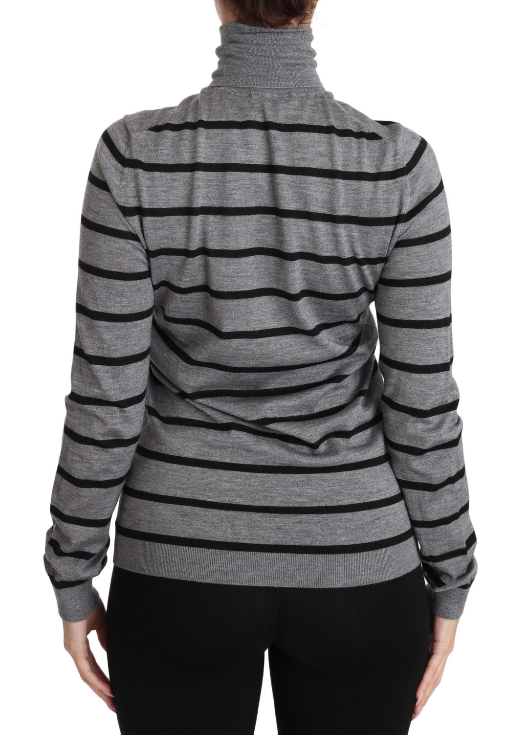 Women’s Dolce &amp; Gabbana Gray Cashmere Silk Turtleneck Sweater