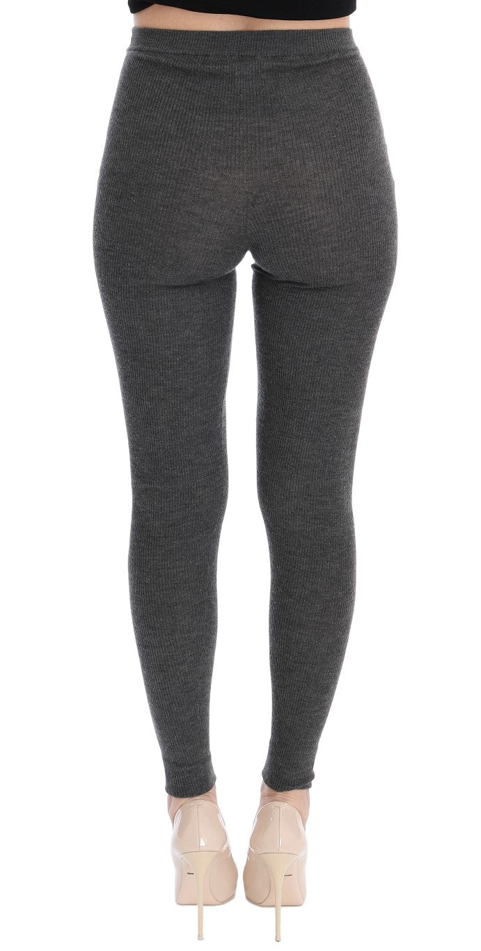 Dolce &amp; Gabbana Gray Cashmere Stretch Tights