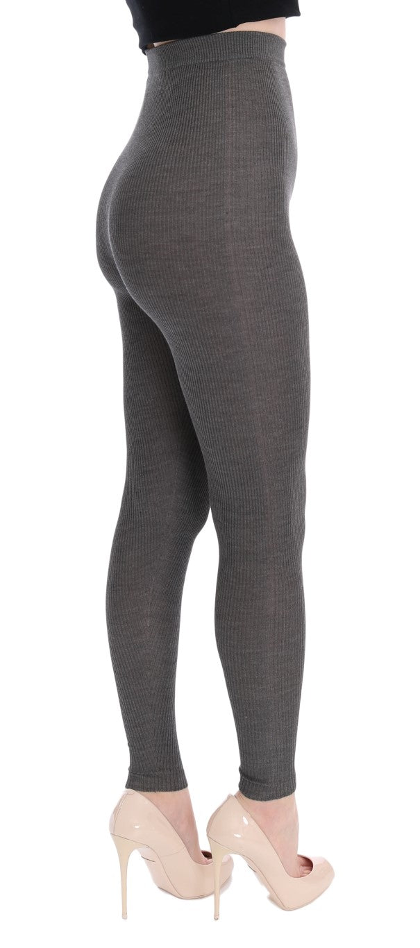 Dolce &amp; Gabbana Gray Cashmere Stretch Tights