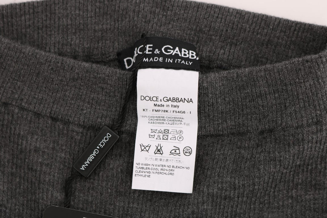 Dolce &amp; Gabbana Gray Cashmere Stretch Tights