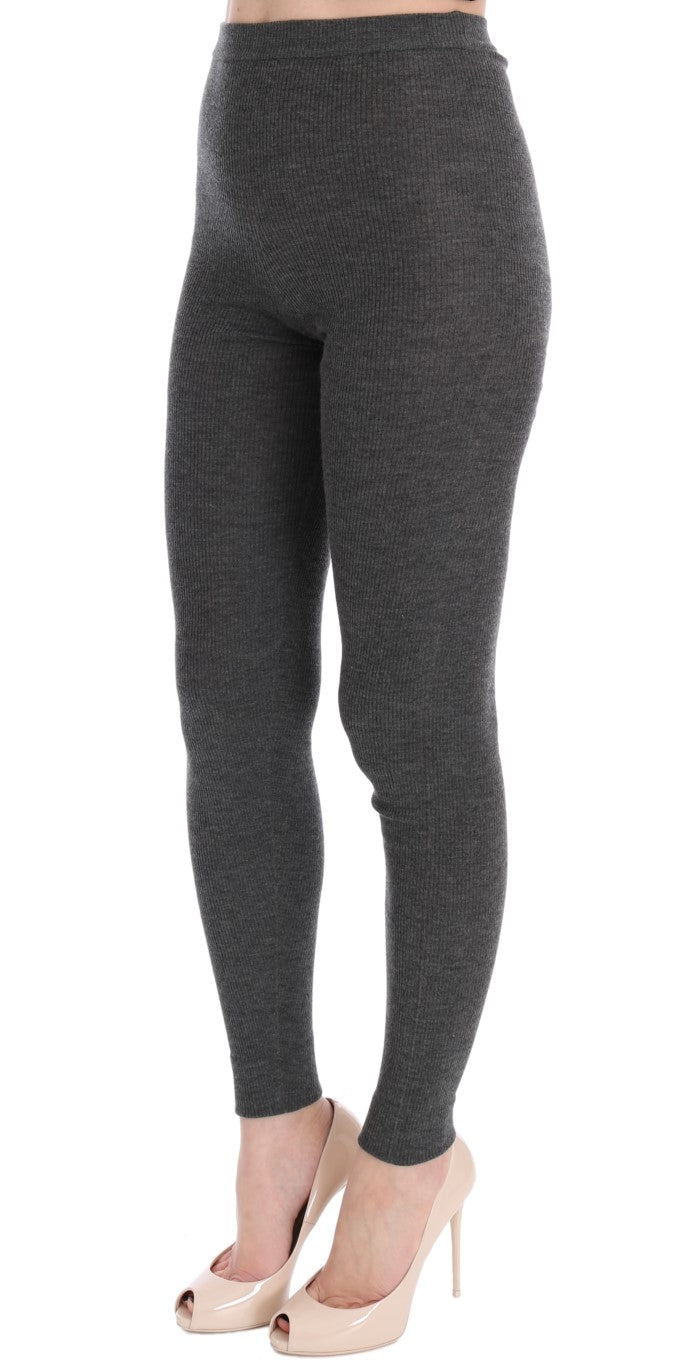 Dolce &amp; Gabbana Gray Cashmere Stretch Tights