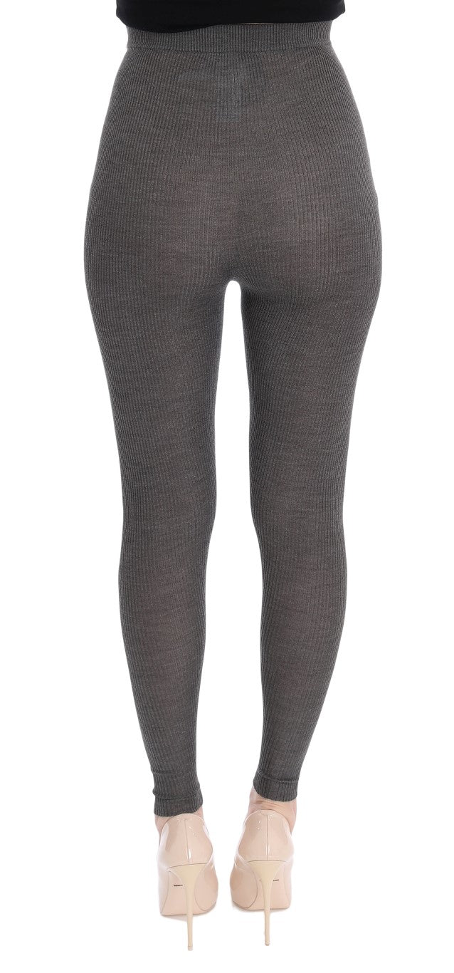 Dolce &amp; Gabbana Gray Cashmere Stretch Tights