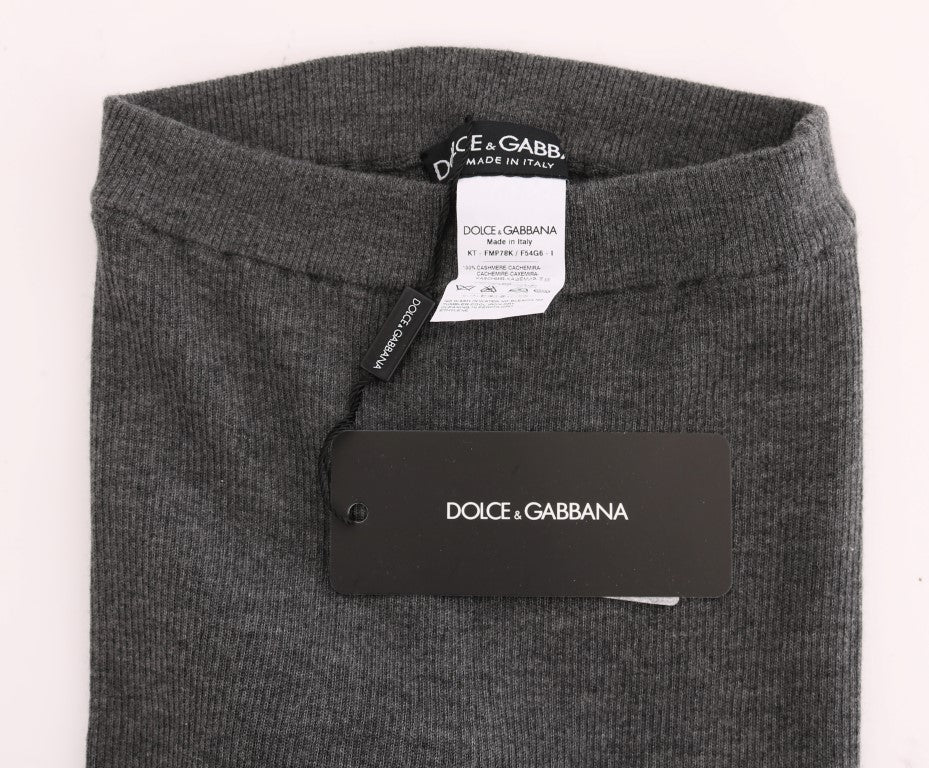 Dolce &amp; Gabbana Gray Cashmere Stretch Tights