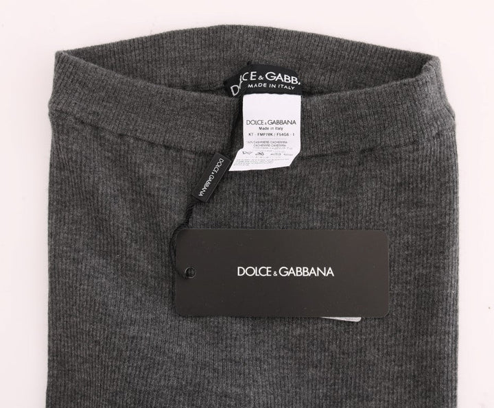 Dolce &amp; Gabbana Gray Cashmere Stretch Tights