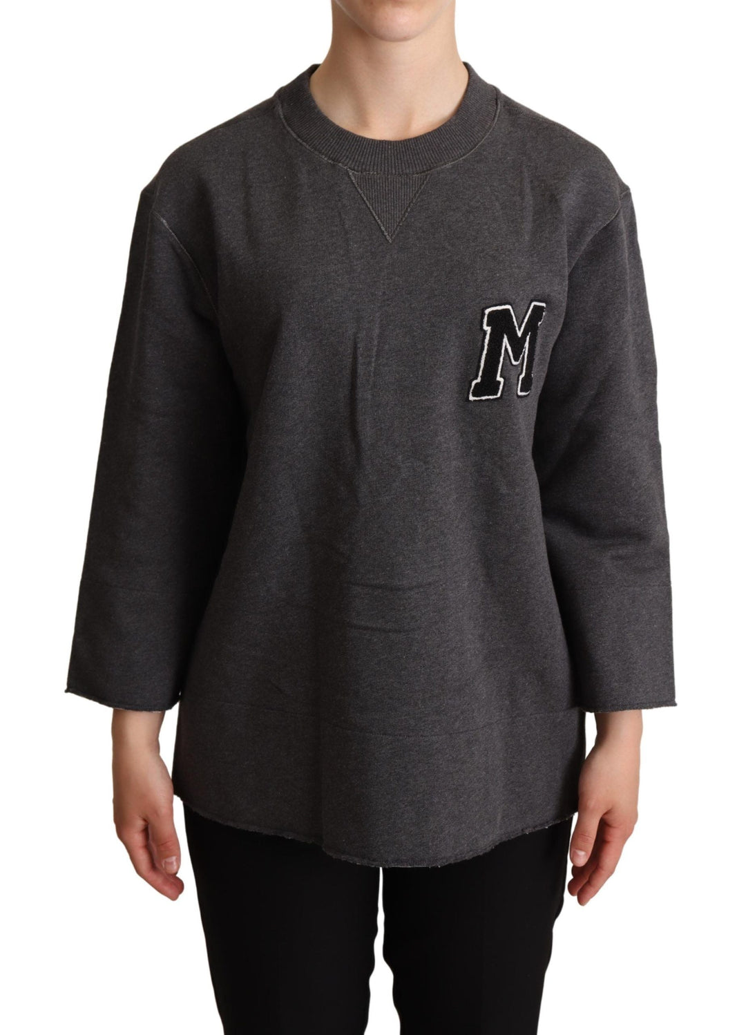 Women’s Dolce &amp; Gabbana Gray Embroidered Women Pullover Sweater
