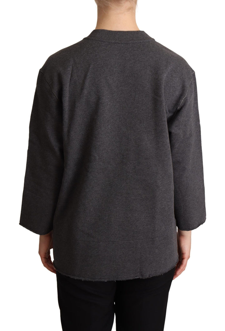 Women’s Dolce &amp; Gabbana Gray Embroidered Women Pullover Sweater