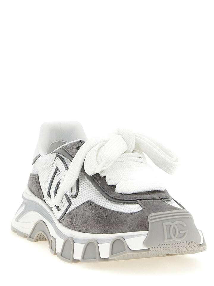 Dolce &amp; Gabbana Gray Polyester Athletic Sneakers