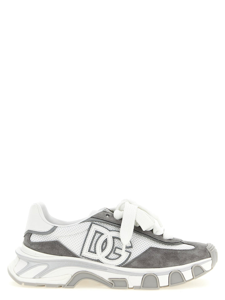 Dolce &amp; Gabbana Gray Polyester Athletic Sneakers