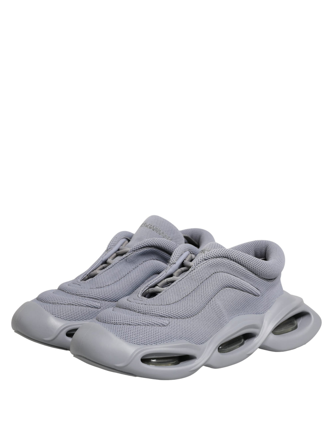 Dolce &amp; Gabbana Gray Slip On Wave Low Top Sneakers