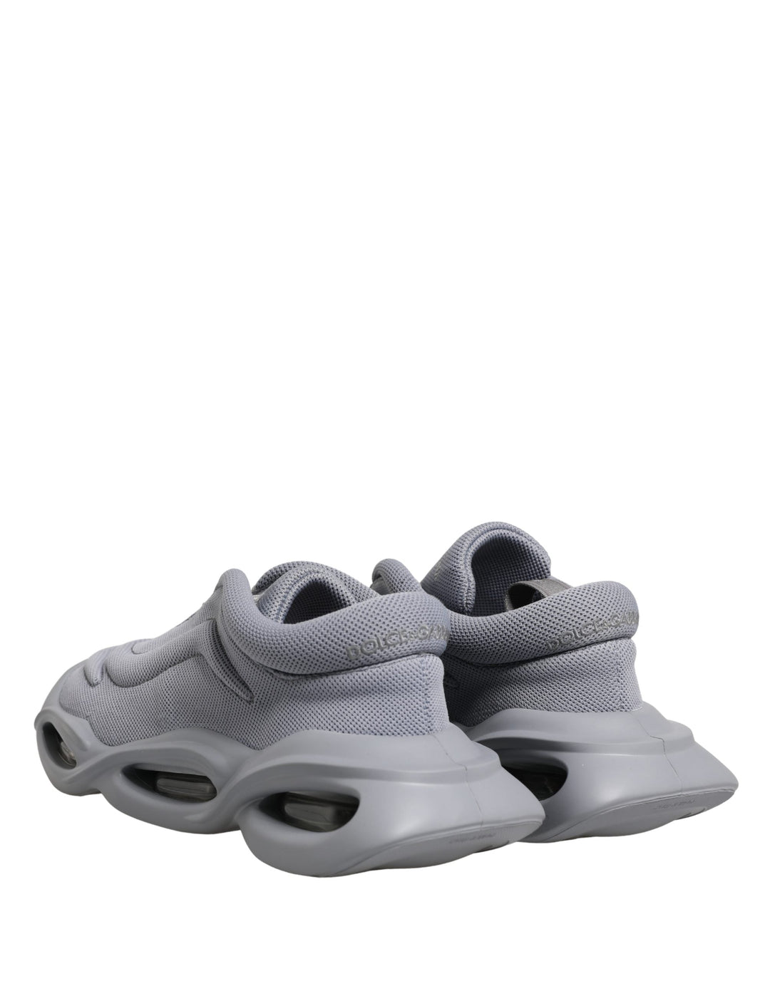 Dolce &amp; Gabbana Gray Slip On Wave Low Top Sneakers