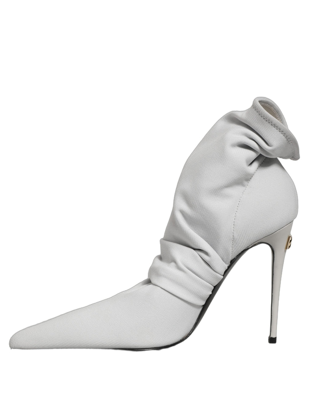 Women’s Dolce &amp; Gabbana Gray Stretch Socks Heels Ankle Boots Shoes