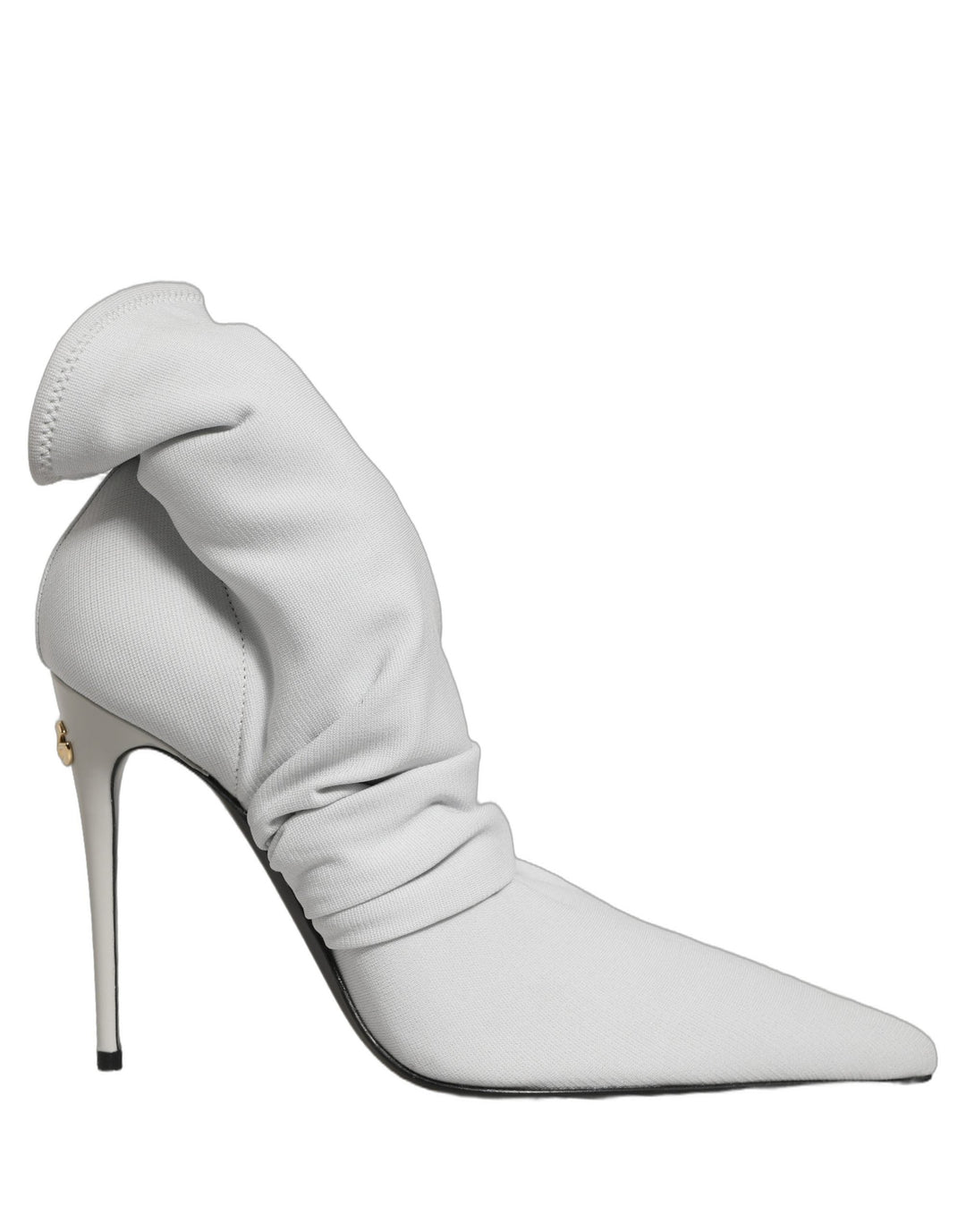 Women’s Dolce &amp; Gabbana Gray Stretch Socks Heels Ankle Boots Shoes